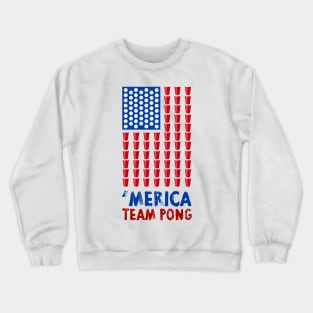 Beer Pong American Flag T shirt 4th of July Merica USA T-Shirt Crewneck Sweatshirt